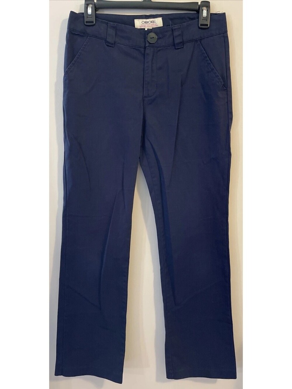 Cherokee Ultimate School Uniforms Girls Size 10 Blue Flare Pants W/Pockets! M546